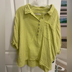 We The Free Light Green Textured Shirt